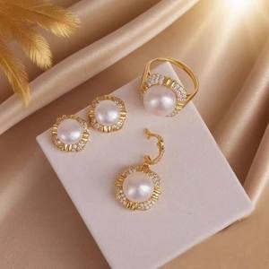 Accessoires en perles 9248DIY, pendentif en argent S925 vide en forme de fleur de poire avec diamant, style tendance pour cadeaux - Product Image 4