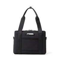 Sac de messager pour ordinateur portable à fermeture éclair solide en néoprène durable de grande capacité de 15.6 pouces