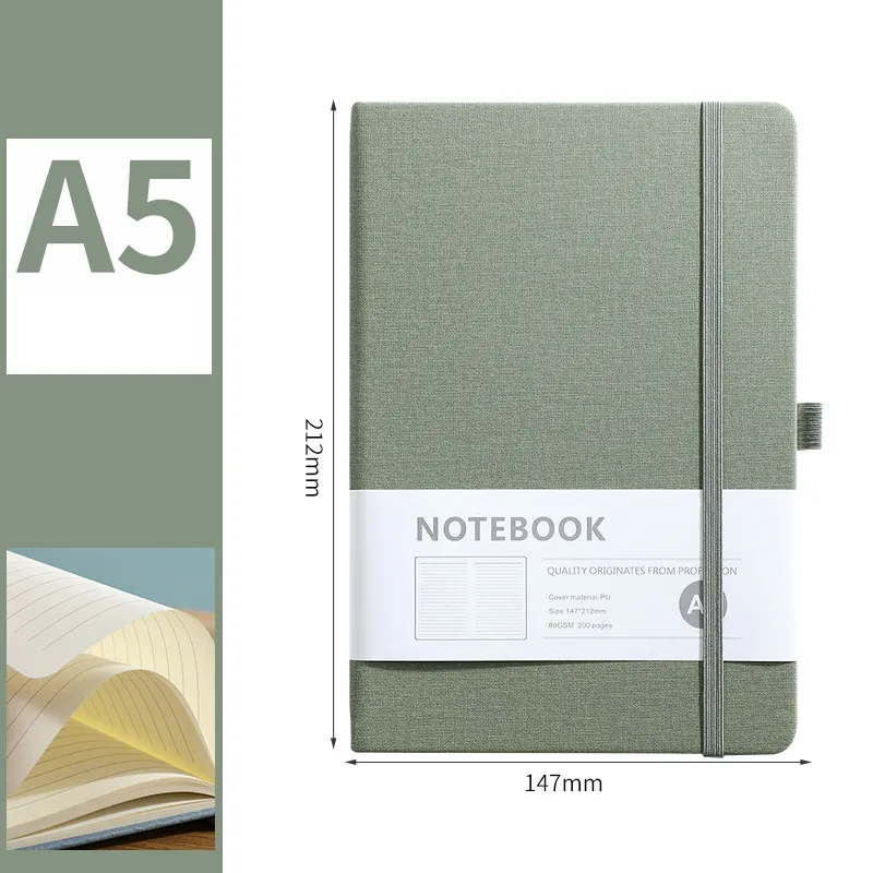 Fabricación de tapa dura escuela Oficina negocios arte suministros cuaderno A6 cuaderno A5 diario libro para Escuela de Negocios