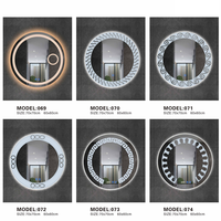 Miroir à Led Rond Mural Tactile Interrupteur Écran Miroir Intelligent Désembuage Miroirs Intelligents de Salle de Bains pour Hôtel