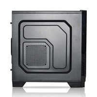 6857D Black Mesh RGB Gaming PC Case con panel de vidrio templado Micro ATX Mid Tower Cool Style ITX Factor de forma enfocado en la refrigeración