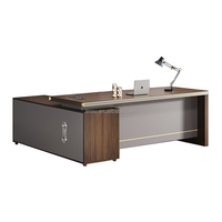 Bureau de direction moderne et luxueux, ergonomique, écologique, durable, en panneaux de bois, avec armoire de rangement extensible pour usage commercial