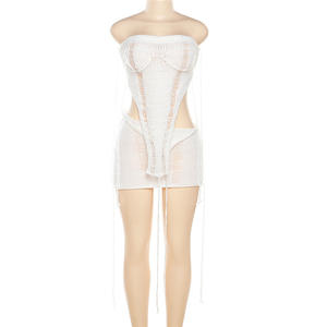 Женский комплект из 2 предметов, Вязаный топ и юбка, 7 цветов - Product Image 2