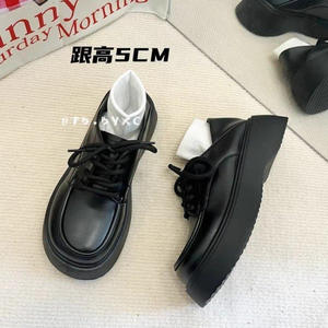 2025, mocasines de suela gruesa para mujer, nuevos zapatos planos de cuero genuino para otoño e invierno, zapatos individuales de estilo universitario, cuero pequeño que combina con todo - Product Image 6