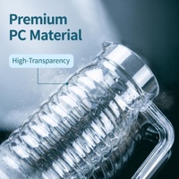 Pichet à eau en plastique PC épaissi, grande capacité 1,1 L, résistant à la chaleur, pour restaurant et maison, personnalisable