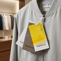 Étiquettes volantes gaufrées de luxe en papier mat pour vêtements, étiquettes personnalisées pour vêtements, jeans