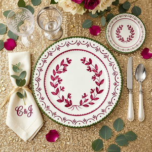 Juego de Platos de Cerámica con Diseño Floral Vintage Francés, Juego de Platos de Porcelana para Bodas, <span class=keywords><strong>Vajilla</strong></span> para Restaurantes, Venta al por Menor - Product Image 2