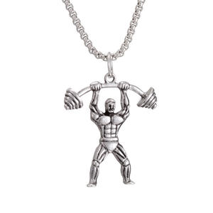 Últimos estilos GYM Levantamiento de pesas <span class=keywords><strong>Hercules</strong></span> Collar deportivo de acero inoxidable - Product Image 1