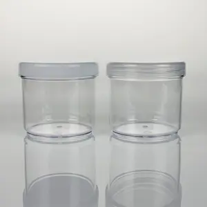 slime containers and slime jars 150ml transparent circular PS wide mouthed bottle cosmetics packaging containers