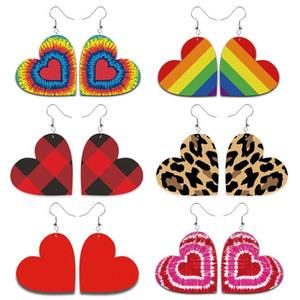 <span class=keywords><strong>Orecchini</strong></span> a Cuore <span class=keywords><strong>in</strong></span> <span class=keywords><strong>Acciaio</strong></span> Inossidabile con Stampa UV Arcobaleno Gay Lesbian Pride, con Perno a Vite per Coppie Unisex, per Piercing all'Orecchio - Product Image 5