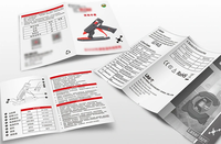 Brochures personnalisées en gros double face impression couleur papier de conception à trois volets livret de brochures pliant prospectus impression de brochures