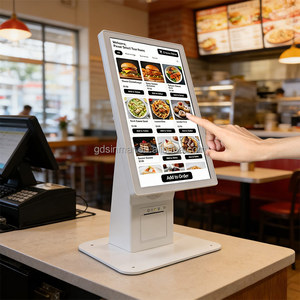 Kiosque <span class=keywords><strong>de</strong></span> <span class=keywords><strong>paiement</strong></span> <span class=keywords><strong>de</strong></span> table Sinmar <span class=keywords><strong>de</strong></span> 24 pouces, <span class=keywords><strong>terminal</strong></span> <span class=keywords><strong>de</strong></span> commande en libre-service blanc avec imprimante - Product Image 2