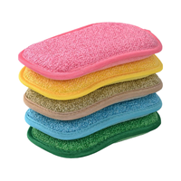 Éponge de nettoyage de cuisine super absorbante et réutilisable double face Éponge de savon à vaisselle en cellulose de polyester pour laver la vaisselle Réutilisable