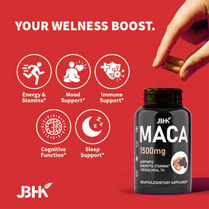 Odm/Oem Mannen Supplement Extract <span class=keywords><strong>Maca</strong></span> Capsules Supplement Voor Mannen En Vrouwen Biologische Zwarte <span class=keywords><strong>Maca</strong></span> Wortel Capsules 1500Mg - Product Image 5