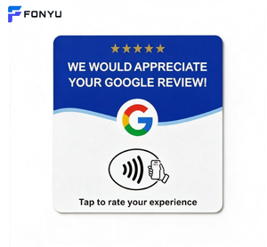 Base de acrílico de 12 cm para tarjetas de reseñas de Google, NFC213, impermeable, 13.56MHz, para reseñar con un toque, adhesivo, OEM/ODM, personalizado, RTS en stock - Product Image 6