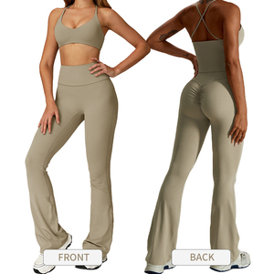 Tz8232 Yoga mặc chất lượng cao thể thao hoạt động Áo ngực/TOP cao eo bùng Quần thể dục thể thao áo ngực phòng tập thể dục YoGa Bộ cho phụ nữ - Product Image 3