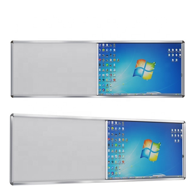 Sliding Push and Pull Whiteboard School Teacher Student Interactive Intelligent Classroom Use