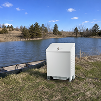 Pompe à air à entraînement sans huile haute efficacité pour eaux profondes, 10 diffuseurs, avec armoire silencieuse pour bassin et lac jusqu'à 5 acres