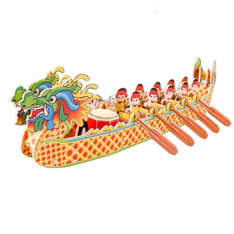 Rompecabezas 3D Barco Dragón Chino – 351 Piezas, Modelo Grande 66 Cm, Manualidad Y Decoración Para Niños Y Adultos +8 Años