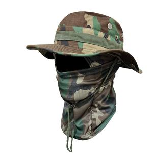 Couvre-chef de camouflage extérieur d'été pour la randonnée, le camping et la pêche avec <span class=keywords><strong>masque</strong></span> <span class=keywords><strong>chirurgical</strong></span> de protection solaire intégrale. - Product Image 3