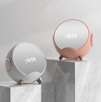 Réveil intelligent avec charge sans fil, Bluetooth, support de téléphone portable de bureau, haut-parleur à commande vocale IA
