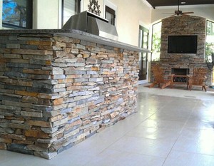 <span class=keywords><strong>Paneles</strong></span> de Revestimiento de Pared de Pizarra Amarilla Pulida Moderna de Xiamen Chinglam con Resistencia Antiacida - Product Image 5