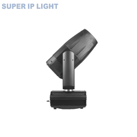 Projecteur à tête mobile 1200W IP66 étanche avec zoom 6-50x, CMY, CTO, 6 prismes, effet brouillard, stroboscope et découpe de motifs graphiques