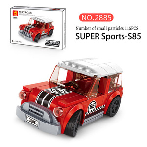 Série de voitures de sport 2870-2891 Blocs de construction 3D en plastique ABS Petites particules Jouet de bricolage Assemblage Étal de marché nocturne Âges 5+ - Product Image 6