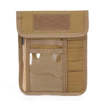 Sac de poitrine tactique imperméable avec porte-cartes RFID, pochette Molle, porte-documents et passeport avec cordon pour la chasse en extérieur