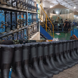 Bottes de sécurité en PVC pour hommes avec embout en acier, <span class=keywords><strong>anti</strong></span>-écrasement, <span class=keywords><strong>anti</strong></span>-perforation, antidérapantes, imperméables pour la construction et l'agriculture - Product Image 6