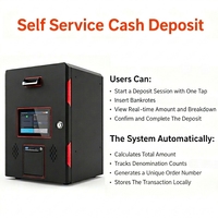 Cajero Automático Inteligente C-Box para Oficinas y Comercios, con Pantalla Táctil de 7-10 Pulgadas, Impresión de Recibos, Totalmente Automatizado