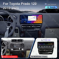 Kit de cadre de façade pour autoradio DVD pour TOYOTA Prado 2010-2023 pour écran de navigation Android 13 de 12,3" 13,1" avec CarPlay sans fil