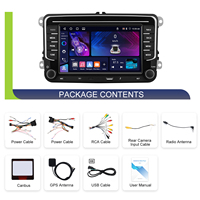 Podofo Android Car Stereo 4+64G 7'' Wireless CarPlay/Android Auto for VW/PASSAT/Seat/SKODA/POLO/FABIA/GOLF 5/6 GPS Autoradio OEM