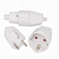 Adaptateur secteur européen 16A 250V, connecteur Schuko type F, prise Schuko, compatible France, Allemagne, Corée, Russie