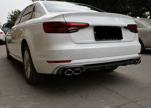 กันชนหลังแบบ S5ตัวกระจายแสงสีดำมันวาวพร้อมท่อไอเสียสำหรับ <span class=keywords><strong>Audi</strong></span> A4 B9 2017 2018 2019 B9 A4 ABS - Product Image 6