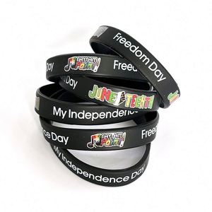 Bracelet en silicone Happy June Freedom pour la fête de la fête nationale - Product Image 4