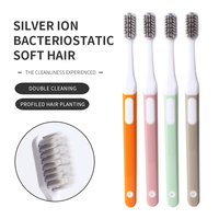 Brosse à dents à poils croisés en spirale haute élasticité, design 3D tendance, brosse à dents manuelle pour adultes, en stock