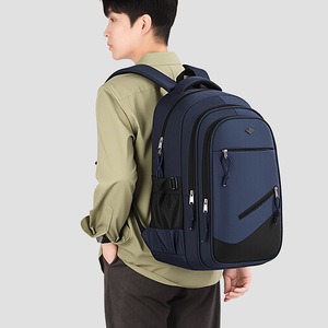 Laptop <b>Backpack</b> <b>Large</b> Capacity 20-35L With Usb Port For Business Travel Unisex Solid Color Design - Product Image 2