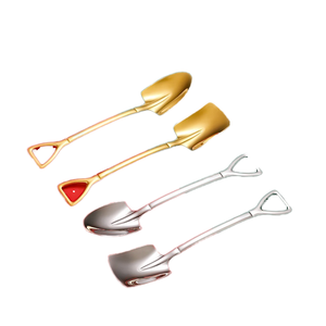 Creatieve moderne duurzame spiegelpolijst roestvrijstalen scheplepel voor het roeren van koffie, watermeloen, ijs en desserts - Product Image 1