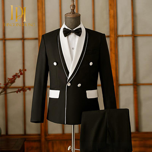 ชุดสูทธุรกิจสำหรับ<span class=keywords><strong>ผ</strong></span>ู้ชายชุดสำหรับงานแต่งงานเจ้าบ่าวชุดออ<span class=keywords><strong>ก</strong></span>งานปาร์ตี้มีซิป - Product Image 4