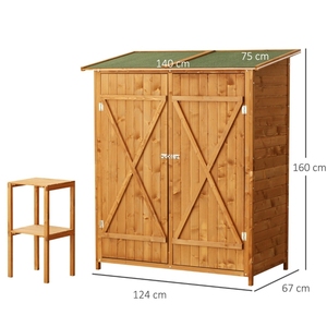 Casetta da Giardino <span class=keywords><strong>in</strong></span> <span class=keywords><strong>Legno</strong></span> <span class=keywords><strong>per</strong></span> Esterni, Organizzatore Attrezzi, Ripostiglio <span class=keywords><strong>per</strong></span> Giardino con Porta Singola, Armadio da Giardino - Product Image 2