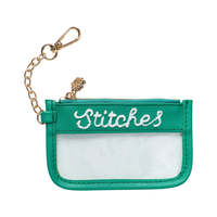 Porte-clés brodé personnalisé, mini porte-monnaie, mini pochette zippée transparente en PVC, mini sac à broderie, mini sac à point de croix