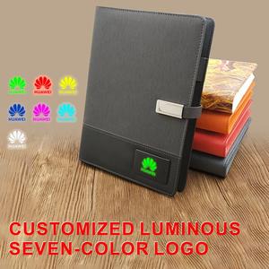 Agenda <span class=keywords><strong>de</strong></span> cuero A5 con Logo Led personalizado, recargable, con Banco <span class=keywords><strong>de</strong></span> energía y unidad Flash Usb, regalo <span class=keywords><strong>de</strong></span> recuerdo <span class=keywords><strong>de</strong></span> negocios - Product Image 2