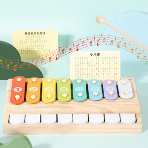Vente en gros d'instruments de musique pour enfants en bois naturel, clavier en bois, jouet musical, piano pour bébé, xylophone - Product Image 2