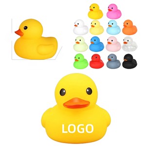Patitos de Vinilo Personalizados con LOGO para el Verano, Patitos de Vinilo Hawaianos que Hacen Sonidos Divertidos, Juguetes para la Bañera con Temática de Playa para Fiestas de Cumpleaños - Product Image 1