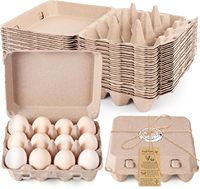 Boîtes de rangement pour œufs en carton biodégradable et recyclable, sur mesure, écologiques, jetables, en pulpe, pour 6/8/12 œufs