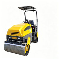 Mini-compacteur routier vibrant à double tambour de 3 tonnes, haute efficacité, facile à utiliser pour la construction routière