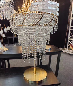 High Quality Crystal Metal <strong>Flower</strong> <strong>Vase</strong> Holders Centerpieces Crystal <strong>Flower</strong> Arrangement Stand Table Wedding Centerpieces - Product Image 2