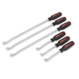 Kit <span class=keywords><strong>de</strong></span> 6 outils <span class=keywords><strong>de</strong></span> démontage <span class=keywords><strong>de</strong></span> garnitures automobiles avec poignée noire et rouge pour démontage <span class=keywords><strong>de</strong></span> panneaux intérieurs <span class=keywords><strong>de</strong></span> voiture, <span class=keywords><strong>de</strong></span> clips <span class=keywords><strong>de</strong></span> porte et <span class=keywords><strong>de</strong></span> fixations audio - Product Image 1