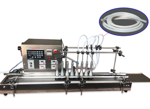 Máquina Automática de Llenado de Líquidos <span class=keywords><strong>con</strong></span> Bomba y Motor de Acero Inoxidable de 4 Cabezales para Vinagre y <span class=keywords><strong>Alcohol</strong></span>, <span class=keywords><strong>con</strong></span> Cinta Transportadora, Ahorro de Energía - Product Image 6